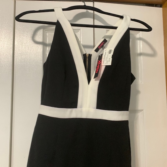 Xtaren Black & White Colour-block Bondage Dress US Size Small - Picture 3 of 8